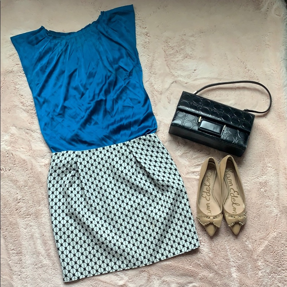 Club Monaco Geometric Mini Skirt